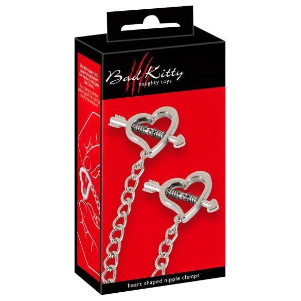 Set di Gioielli da Capezzolo "Frecce di Cupido" di Bad Kitty (argento) 