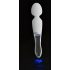 Liaison Wand - vibratore a LED in silicone-vetro ricaricabile (trasparente-bianco)