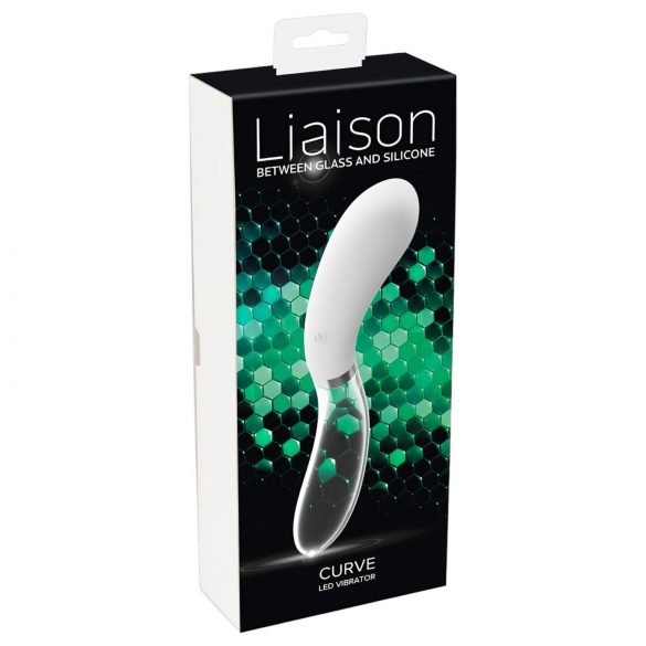 Liaison Curve - vibratore LED ricaricabile (trasparente-bianco)