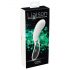 Vibratore LED curvo in silicone e vetro "Liaison" - ricaricabile, trasparente e bianco 