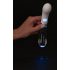 Vibratore LED in Silicone e Vetro "Liaison" - Ricaricabile per Punto G (Trasparente-Bianco) 