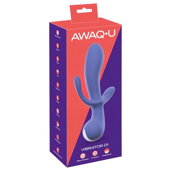 AWAQ.U 1 - Vibratore ricaricabile a 3 bracci (viola)