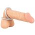 Anello doppio in silicone effetto metallo per pene e testicoli You2Toys (argento) 