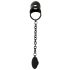 Gabbia per pene in silicone Black Velvet con dildo anale (nero) 