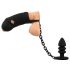 Black Velvet - gabbia per pene in silicone con plug anale (nero)