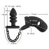 Gabbia per pene in silicone Black Velvet con dildo anale (nero) 