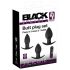 Set di Plug Anali "Black Velvet" con Mini Vibratore Ricaricabile - 3 Pezzi (Nero) 