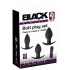 Set di Plug Anali "Black Velvet" con Mini Vibratore Ricaricabile - 3 Pezzi (Nero) 