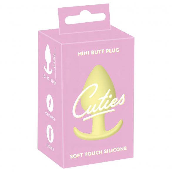 Mini Tappo Anale in Silicone Cuties - Giallo (3,1cm) 