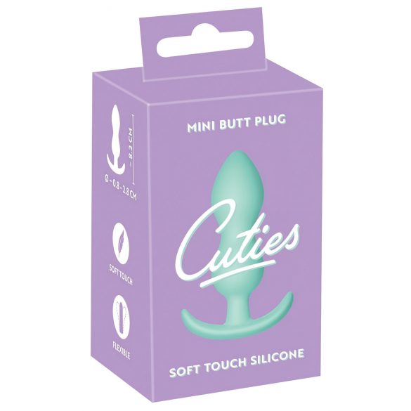 Cuties Mini Butt Plug - plug anale in silicone - menta (2,3cm)