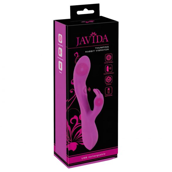 Javida Thumping Rabbit - Vibratore viola con 3 motori e braccio clitorideo