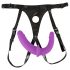 SMILE - Doppio dildo strap-on con mutandina (viola-nero)