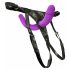 SMILE - Doppio dildo strap-on con mutandina (viola-nero)