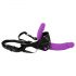 SMILE - Doppio dildo strap-on con mutandina (viola-nero)