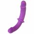 SMILE - Doppio Dildo Con Imbracatura Regolabile (Viola-Nero) 