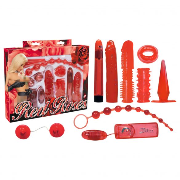 You2Toys - Rose Rosse - Set vibratore (9 pezzi)