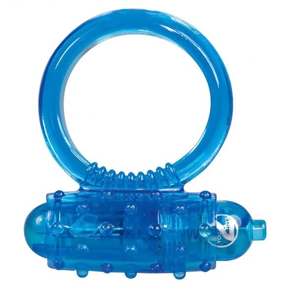 Anello vibrante in silicone trasparente You2Toys - Blu Reale 