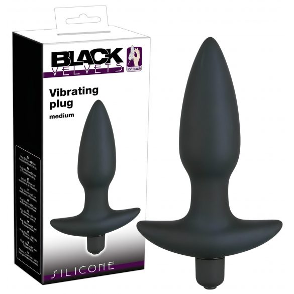 Cono Vibrante Velluto Nero - Medio 