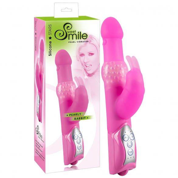 Coniglietto Pearly dell SMILE - vibromassaggiatore con perle rotanti (rosa) 