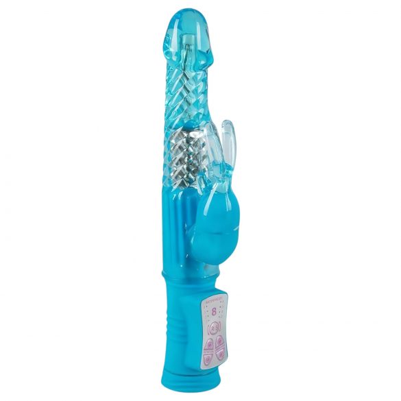 Vibratore con Perle e Stimolatore Clitorideo Coniglietto "Sugar Babe" - You2Toys (blu) 