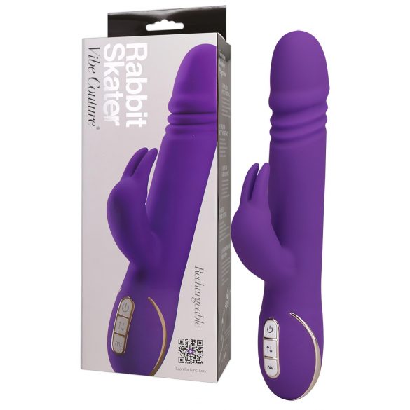 Vibratore Skater Coniglio di Vibe Couture - Funzione di Spinta e Stimolazione Clitoride (Viola) 