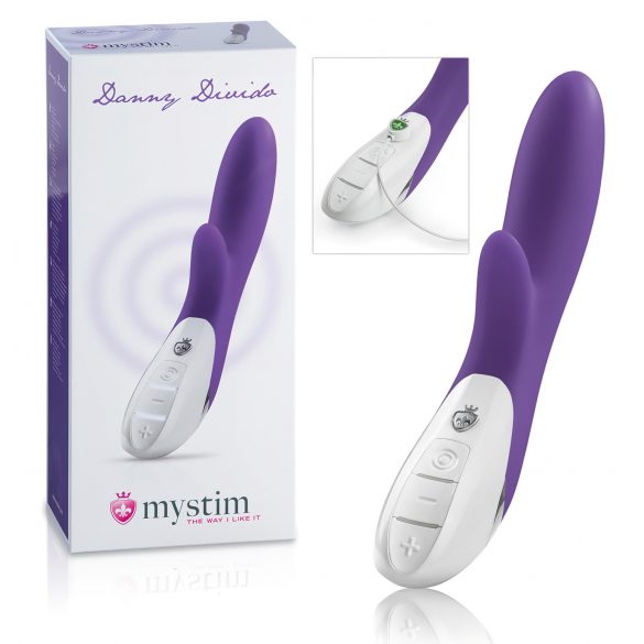 mystim Danny Divido - Vibratore con stimolatore clitorideo (viola)