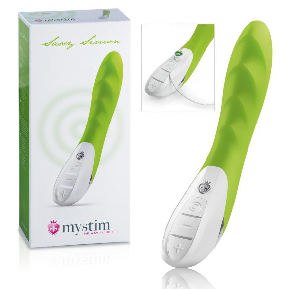 mystim Sassy Simon - vibratore doppio motore (verde)