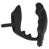 Black Velvet - Plug anale con anello pene e testicoli (nero)