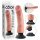 Vibratore Realistico King Cock 9 con Ventosa e Flessibile (23 cm) - Colore Naturale 