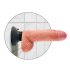 Vibratore Realistico King Cock con Testicoli e Ventosa Flessibile (18 cm) - Color Carne 