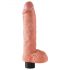 Vibratore Realistico King Cock da 25 cm con Testicoli e Ventosa Flex - Naturale 