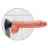 Vibratore Realistico King Cock da 25 cm con Testicoli e Ventosa Flex - Naturale 