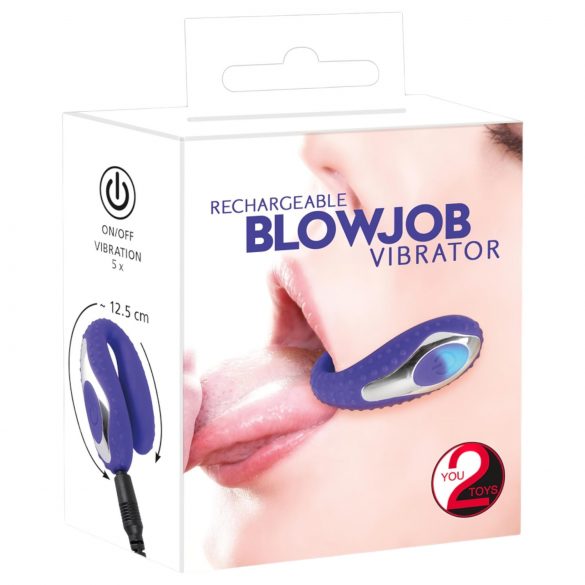 You2Toys - Blowjob - vibratore orale in silicone ricaricabile (viola)