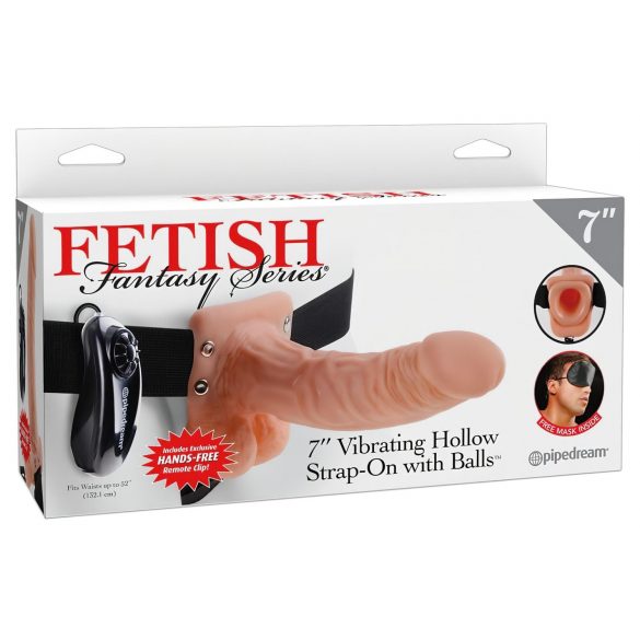 Vibratore Hollow Strap-on con cinghie regolabili e vibrante - Fetish Realistico 