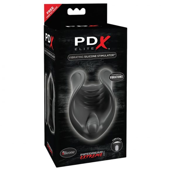 Vibratore in Silicone per Pene Elite PDX (Nero) 