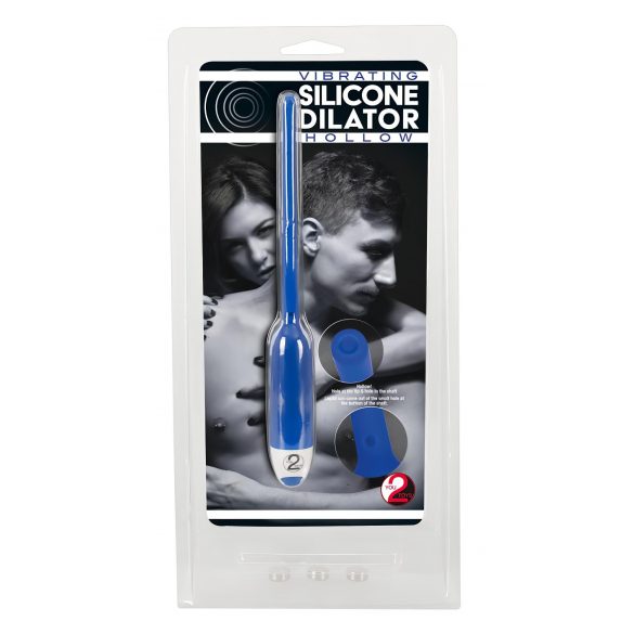 Vibratore uretrale in silicone cavo You2Toys - blu (7mm) 