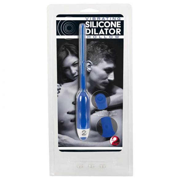 Vibratore uretrale in silicone cavo You2Toys - blu (7mm) 