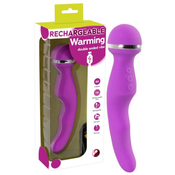 Massaggiatore vibrante riscaldante ricaricabile You2Toys (rosa) 