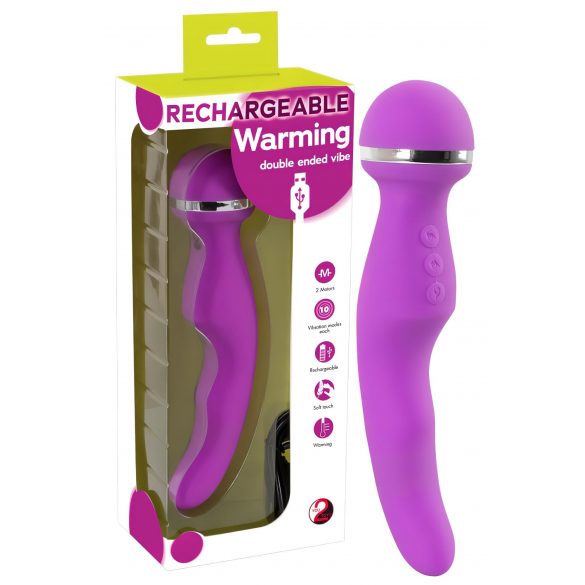 Massaggiatore vibrante riscaldante ricaricabile You2Toys (rosa) 