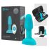 Vibratore anale b-Vibe Rimming con perline rotanti (turchese) 