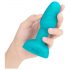 b-Vibe Rimming - Vibratore Anale Rotante con Perle (Turchese)