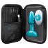 Vibratore anale b-Vibe Rimming con perline rotanti (turchese) 