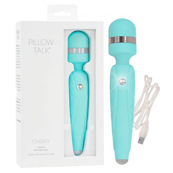 Pillow Talk Cheeky Wand - Massaggiatore Vibrante Ricaricabile (Turchese)