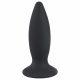 Vibratore Anale Silenzioso in Silicone per Principianti Black Velvet S - Ricaricabile - Piccolo (Nero) 