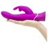 Happyrabbit Curve - Vibratore impermeabile con stimolatore clitorideo (viola)