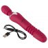 Vibratore massaggiante multifunzionale Javida con tecnologia thrusting (rosso) 