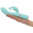 Vibratore Ricaricabile in Silicone per Punto G con Doppio Motore e Stimolatore Clitorideo "Pillow Talk Kinky" (Turchese) 