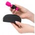 Vibratore Massaggiante Compatto PalmPower Pocket con Custodia e Ricarica USB (Rosa-Nero) 