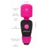 Vibratore Massaggiante Compatto PalmPower Pocket con Custodia e Ricarica USB (Rosa-Nero) 