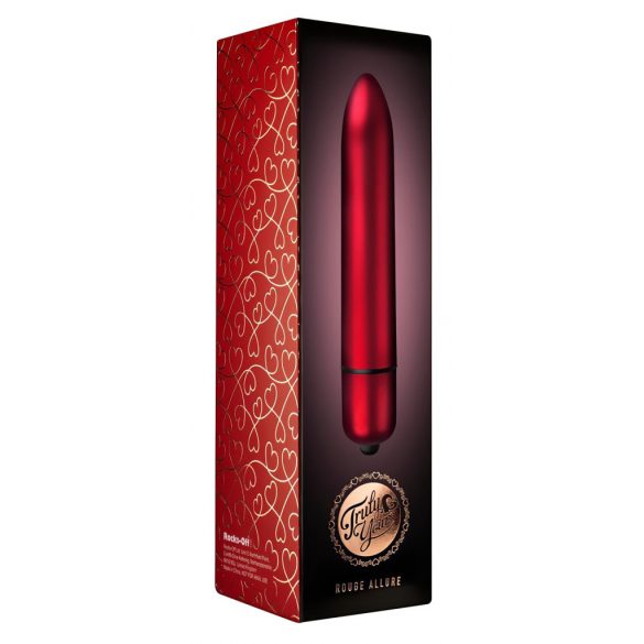 Vibratore Classico Rouge Allure con Rifiniture Metalliche e 10 Modalità di Vibrazione - Rosso 